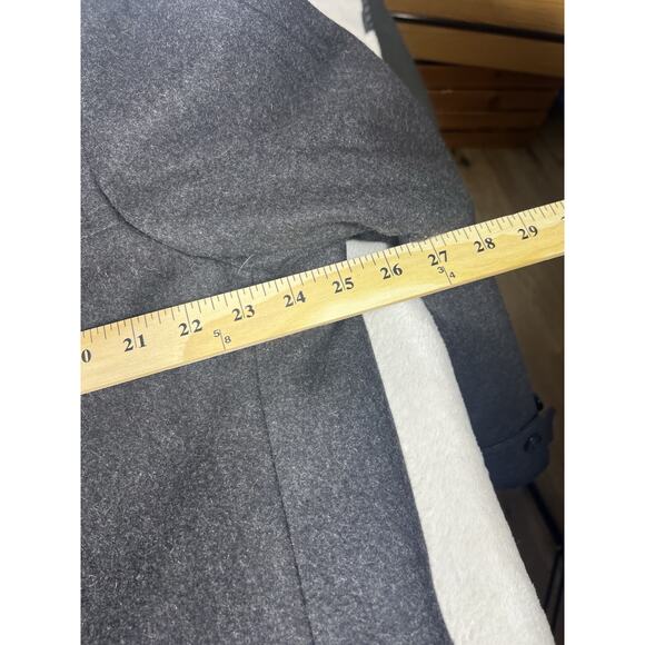 London Fog Mens Coat Gray Long Sleeve Sz Large L Button Up Wool Blend Dry Clean - Picture 6 of 16